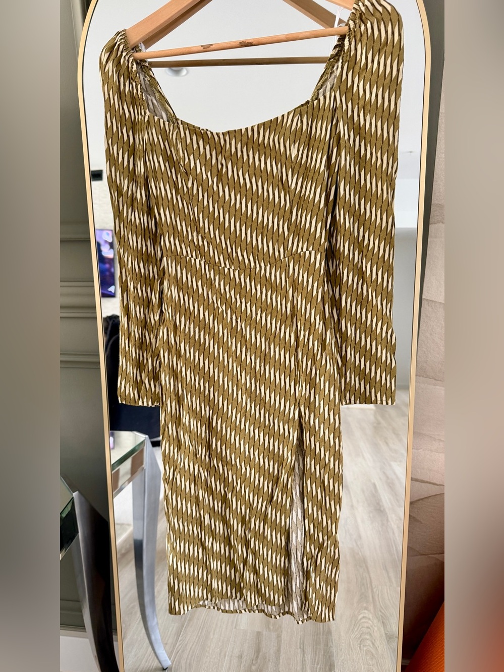 Reformation Retro long sleeve midi dress
